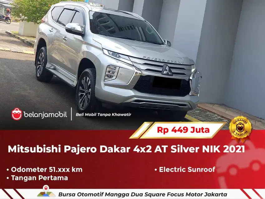 [ WARRANTY ] Mitsubishi Pajero Dakar 4x2 AT Sunroof Silver 2021/2022
