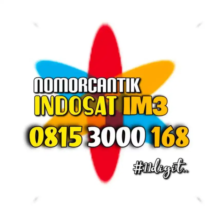 (bisa COD) Nomor CANTIK kartu INDOSAT IM3 11digit HOKI ILUFA 168