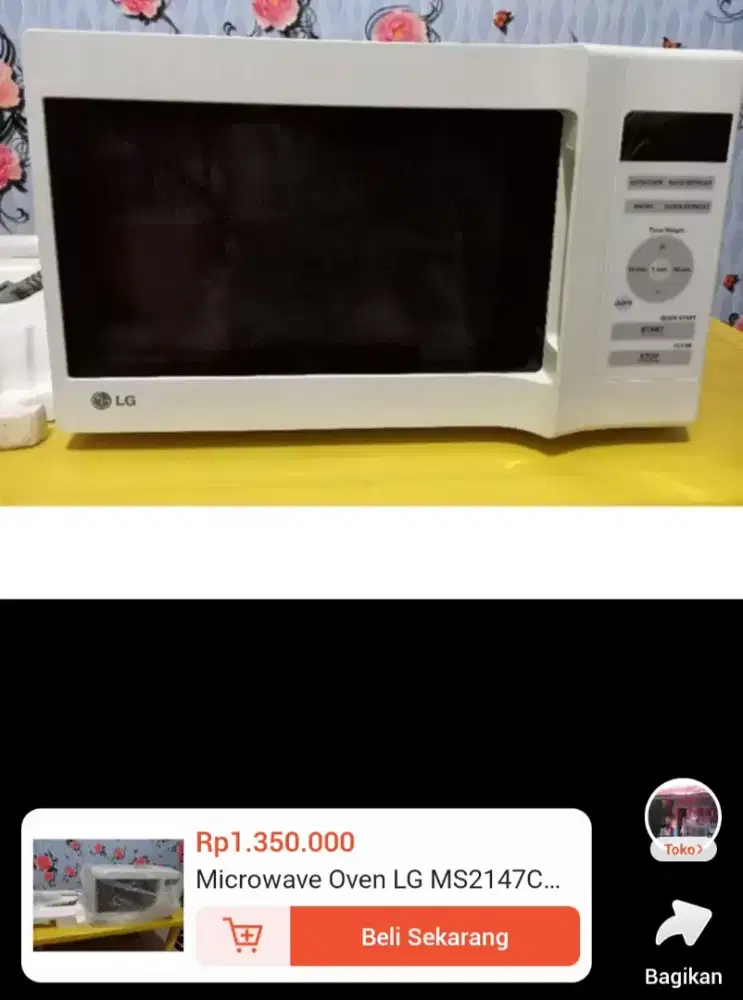 Microwave type LG belum pernah di pakai