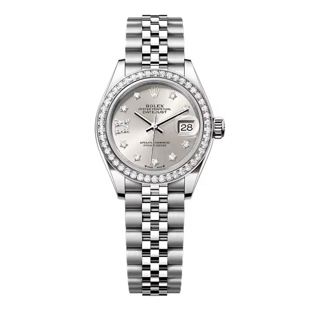 Rolex Datejust Lady 28m, Factory Diamonds Bezel, XI Diamonds Index