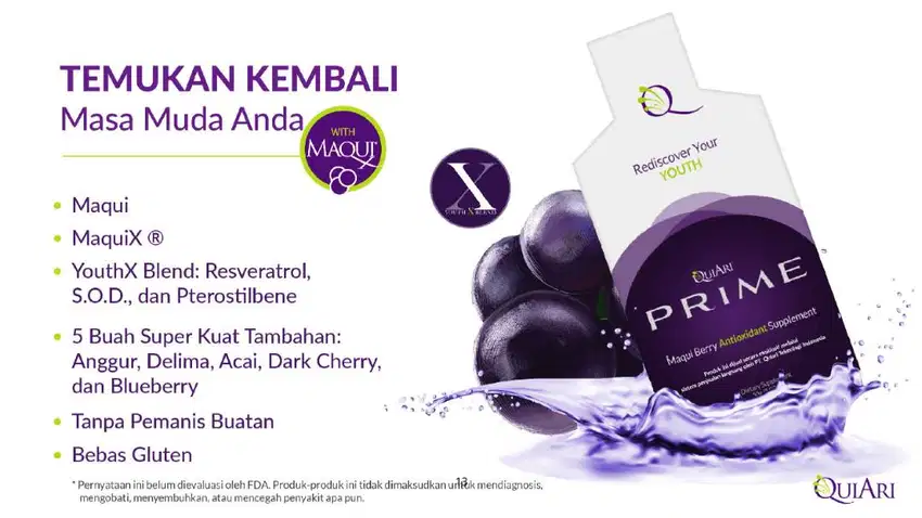 QUIARI PRIME GEL 30 SACHET/BOX ( 1 SACHET/HARI )