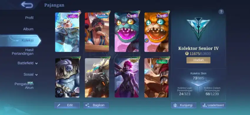 JUAL AKUN MOBILE LEGEND BU