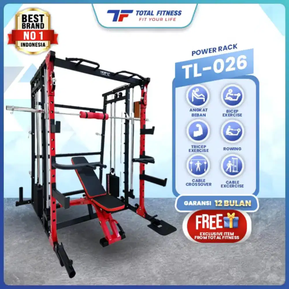 power rack multy gym smith mesin home gym total TLHG 026 Pro