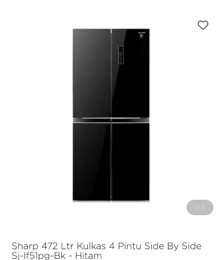 KULKAS SHARP SXS SJ IF51PG-BK 472L