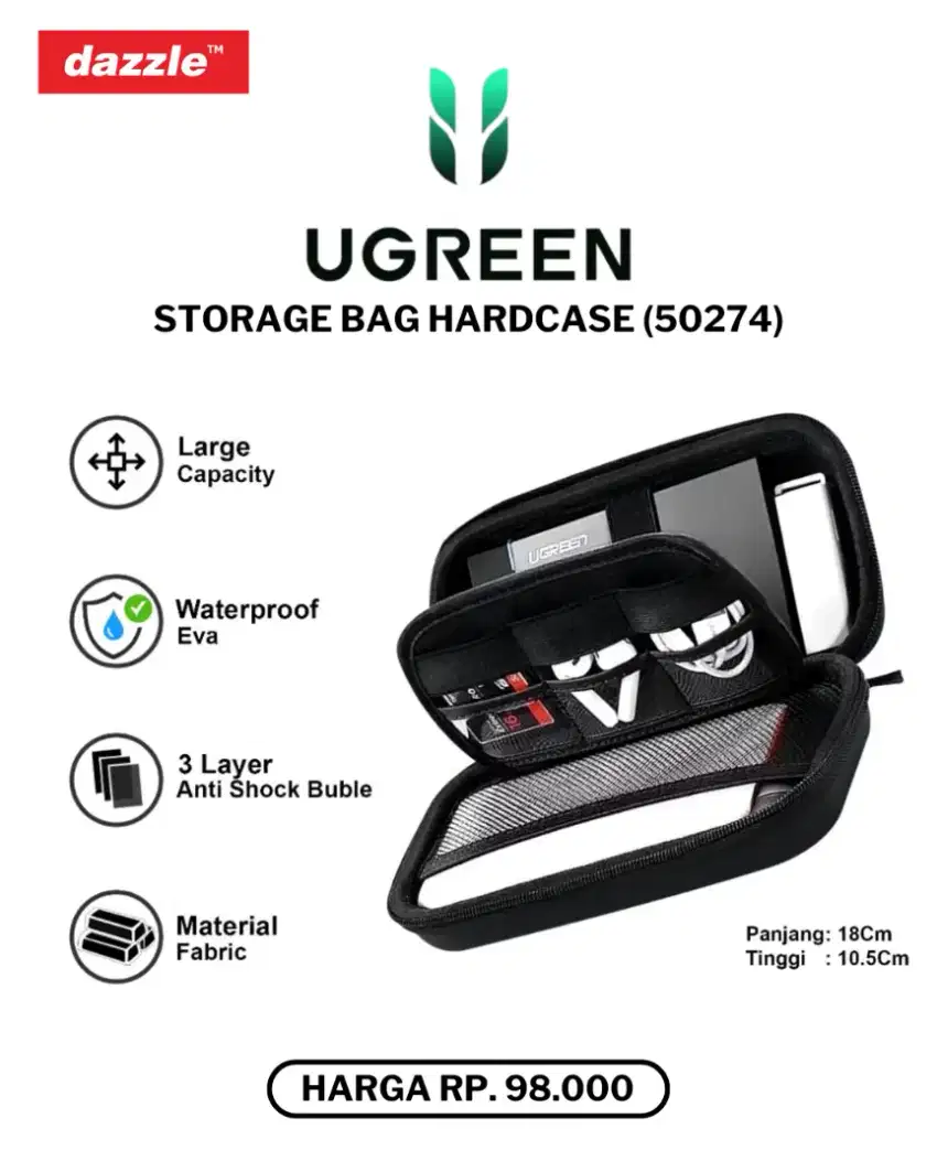 UGREEN STORAGE BAG HARDCASE (50274)