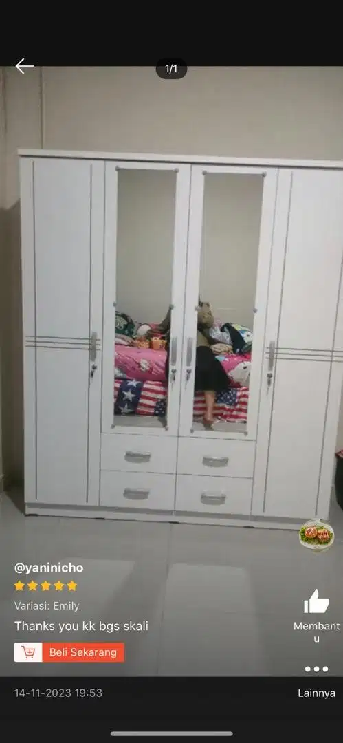 lemari baju 4 pintu