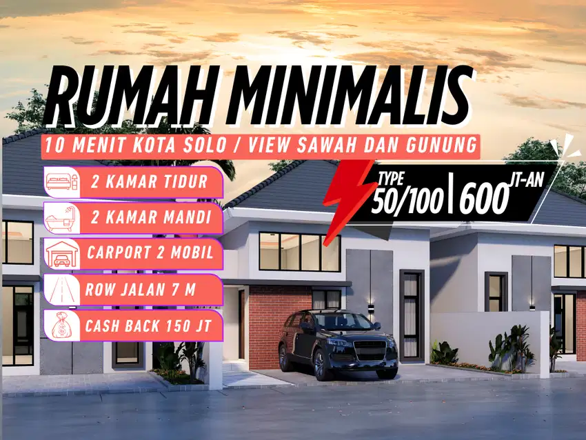 Free Bea Balik Nama, Rumah View Gunung 600 Jutaan Dekat UIN Solo