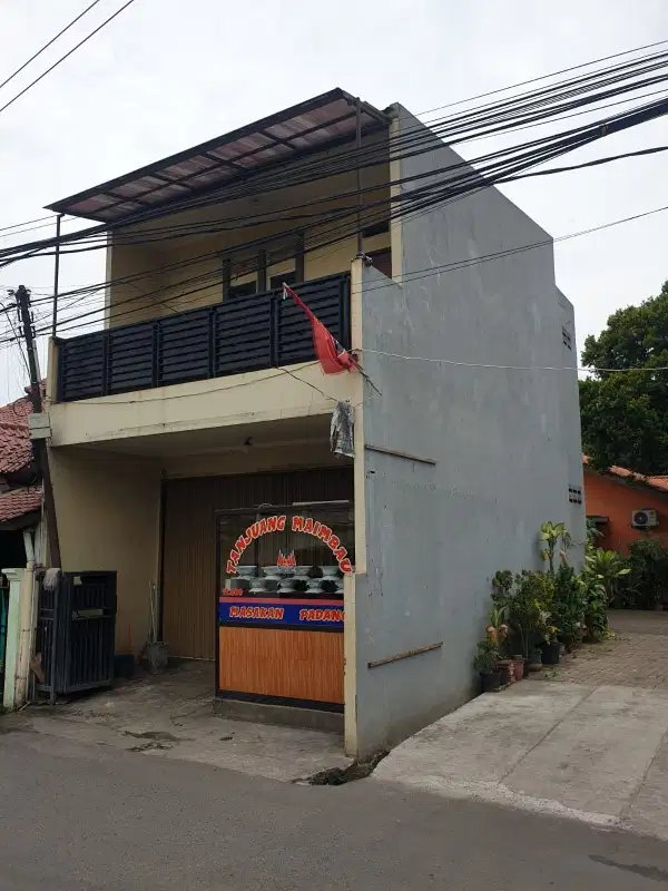 jual murah rumah 2 lnt di jadikan kios di Bintara
