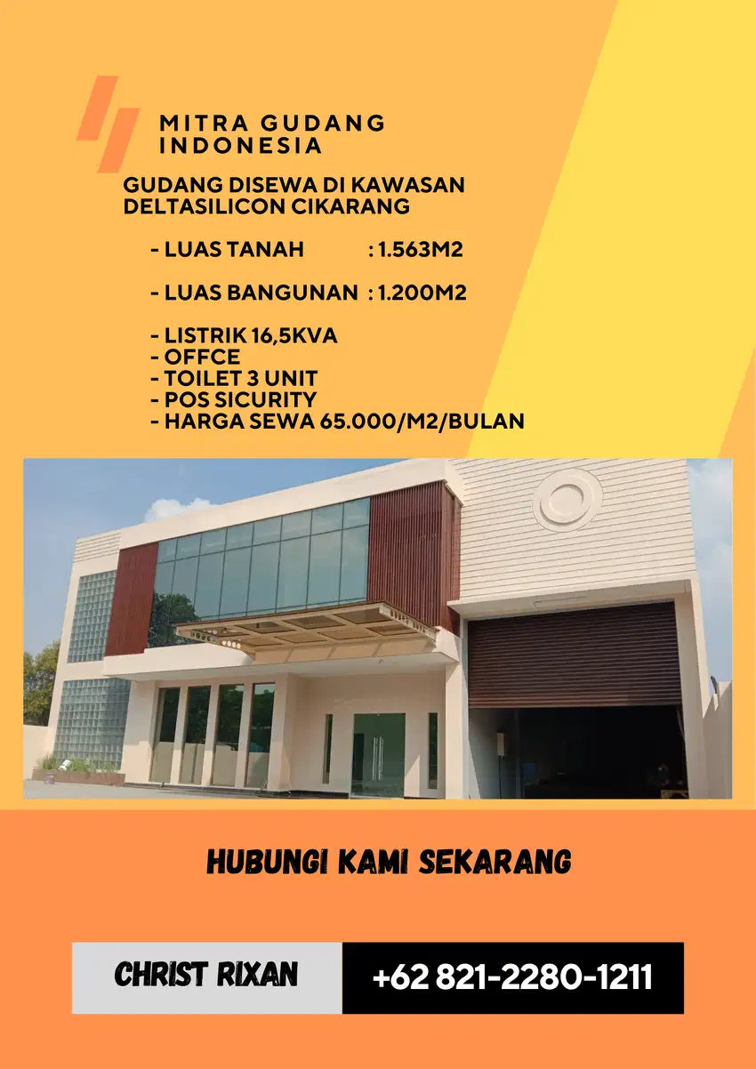 Gudang disewa di kawasan deltasilicon cikarang
