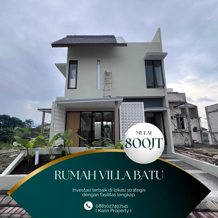 rumah vila batu malang 3 menit alun alun batu