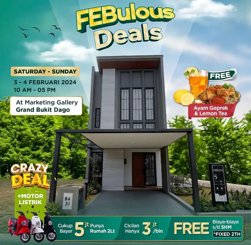 DP0% Rumah Centennial Grand Bukit Dago 10 Mnt Tol BSD
