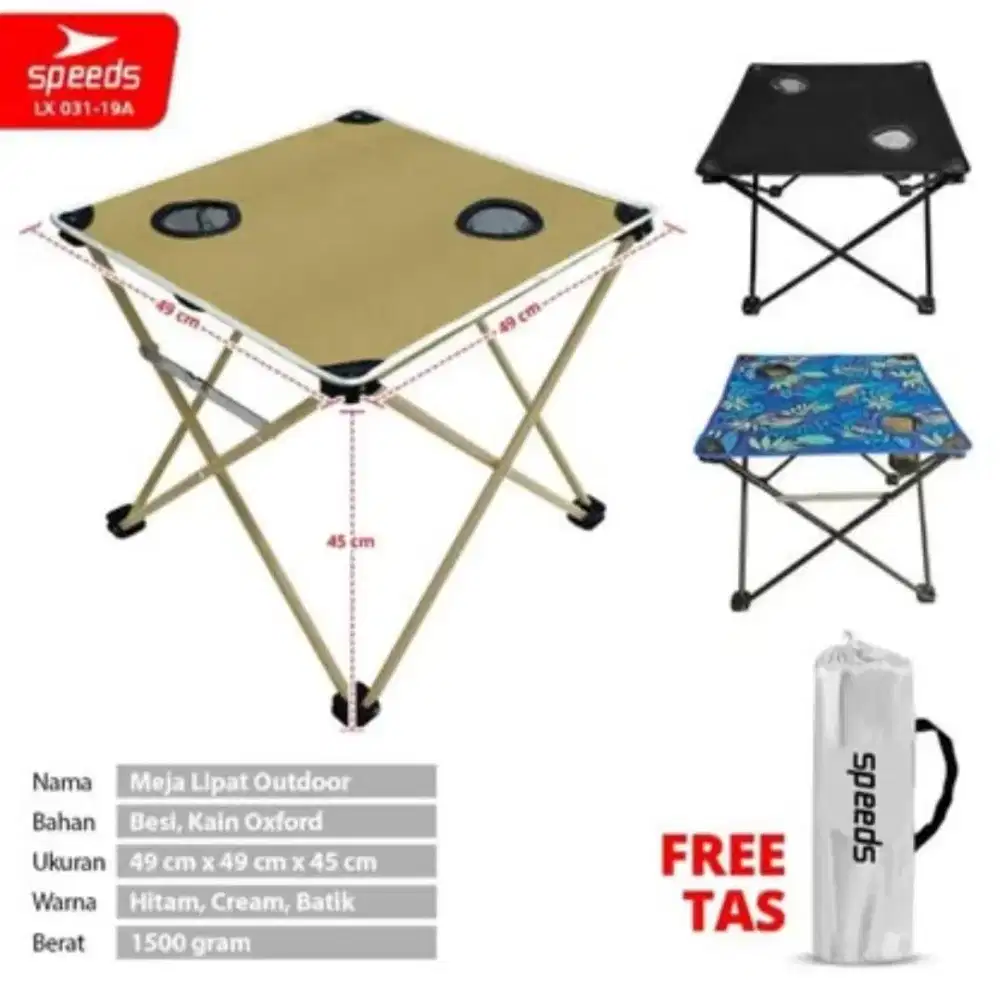 Meja Lipat Outdoor Speeds 031-19