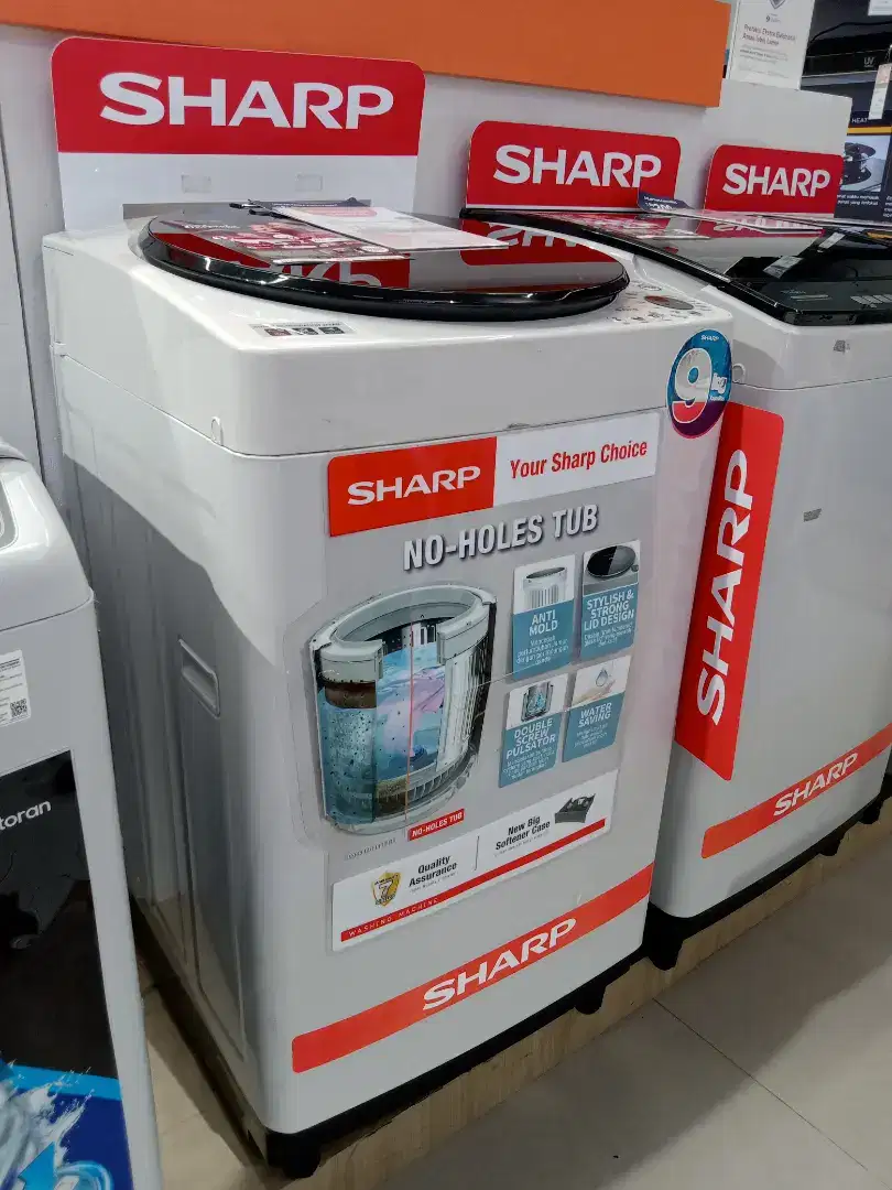 Mesin cuci Sharp top loading 10.5Kg