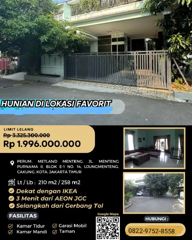 jual murah rumah melalui lelang negara