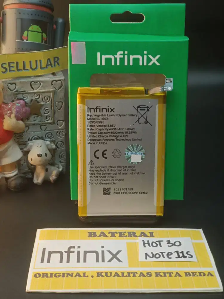 Baterai INFINIX HOT 30/Baterai INFINIX NOTE 11S Baterai BL49JX ORIGINA