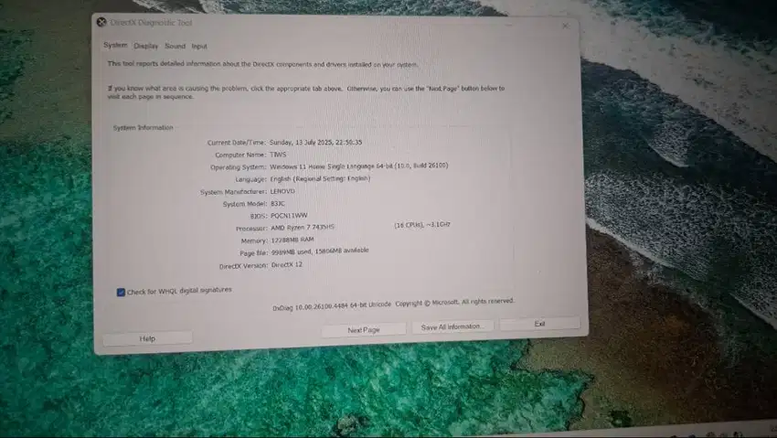 Pemakaian Pribadi Laptop LOQ 4060