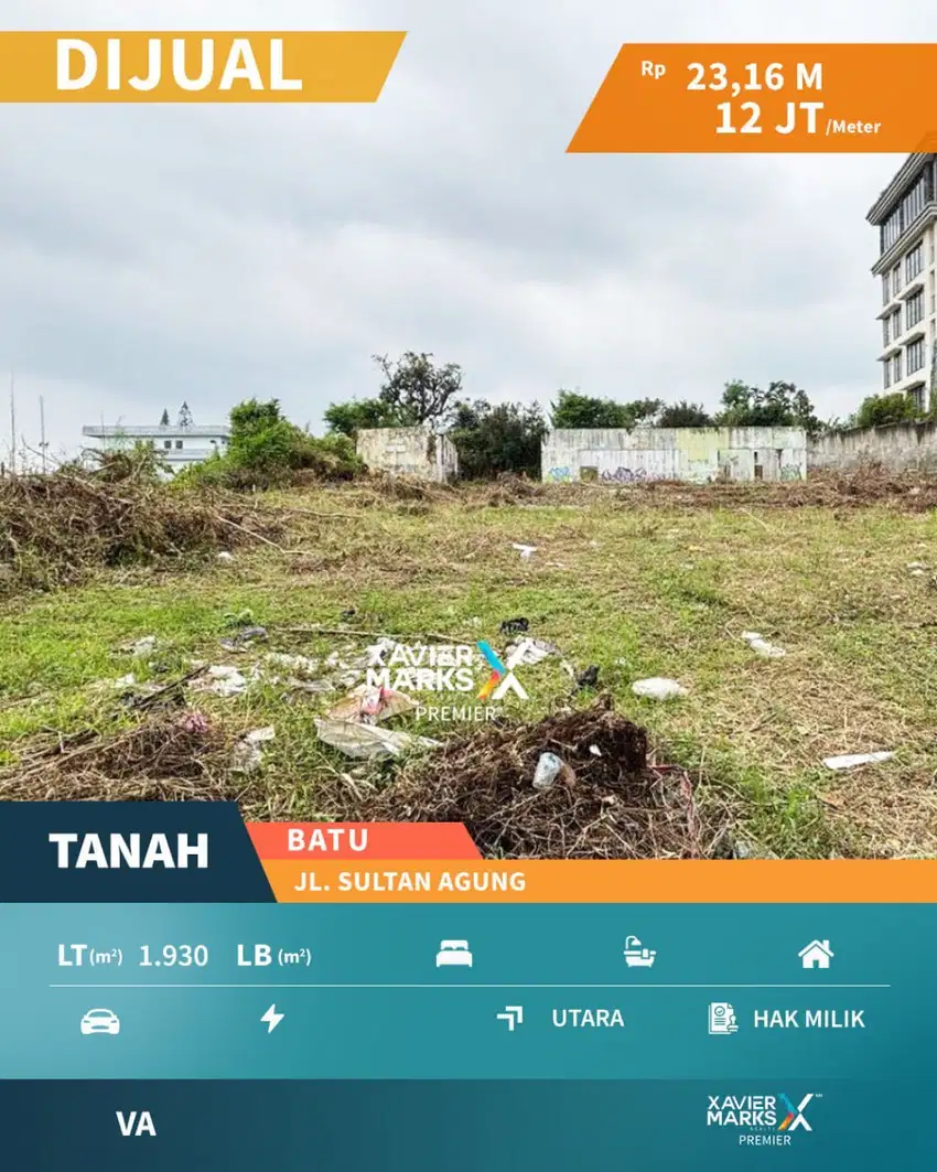 V1 Dijual Tanah Komersial Strategis di Poros Utama Kota Batu
