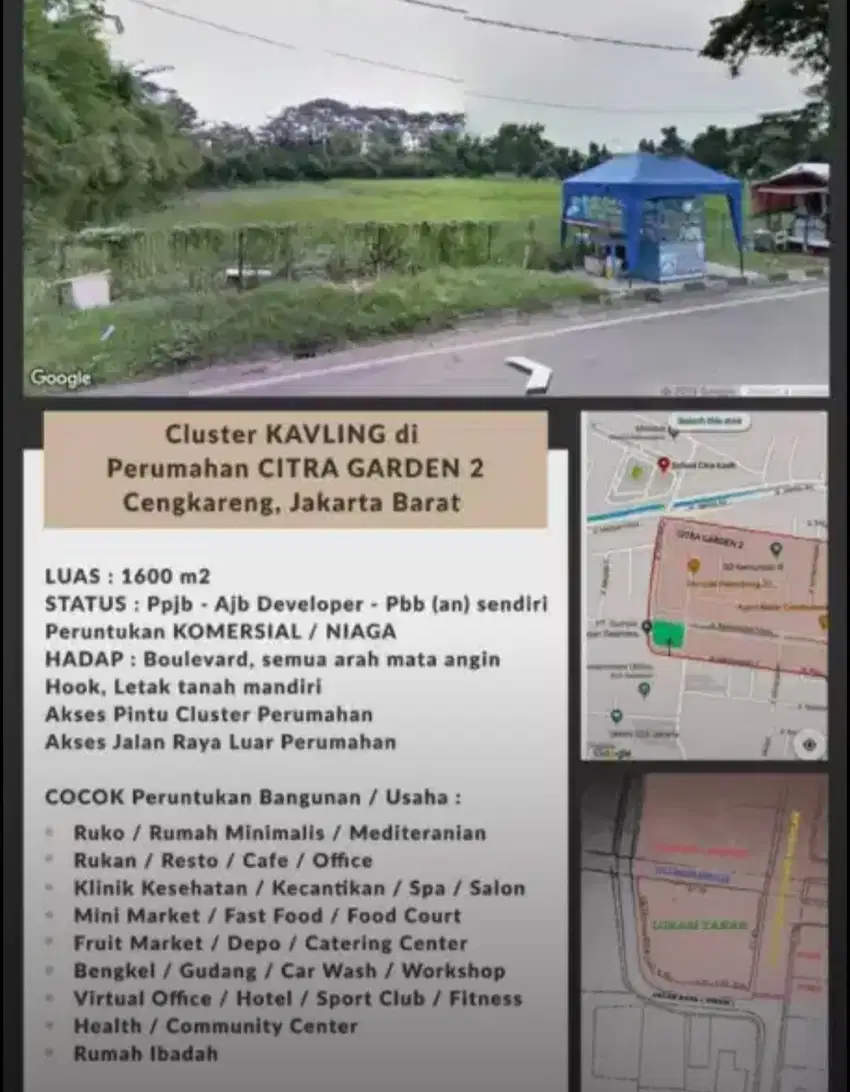 Dijual kav citra garden 2