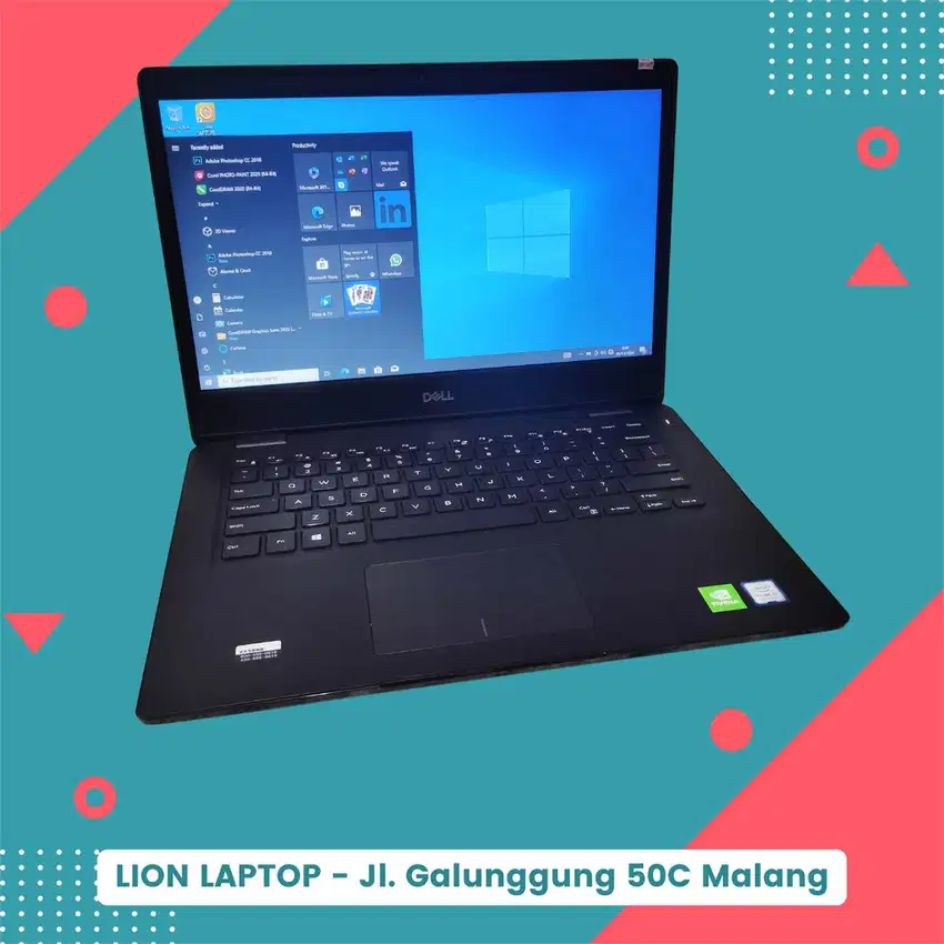 Gaming/Editing Double VGA Core i5 Gen 8 RAM 8GB SSD Dell Latitude 3400