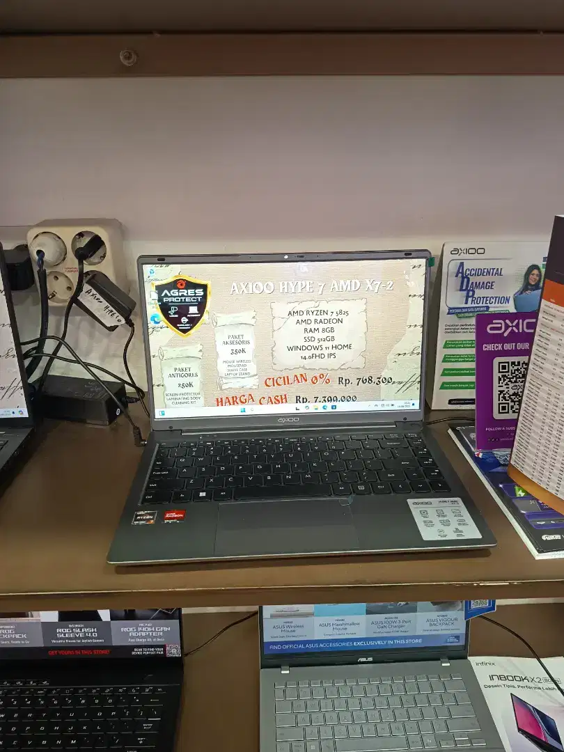 KREDIT LAPTOP AXIOO HYPE 7 AMD PAKE PROMO BUNGA SPESIAL O% HOME CREDIT