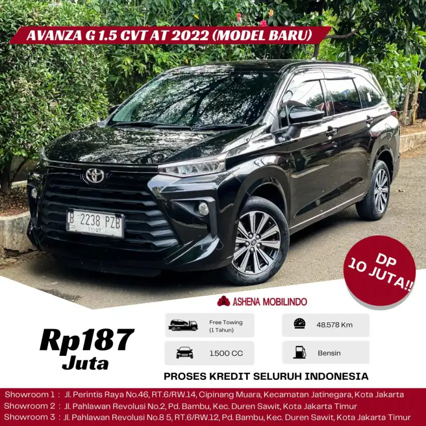 Toyota New Avanza G 1.5 AT Hitam 2022