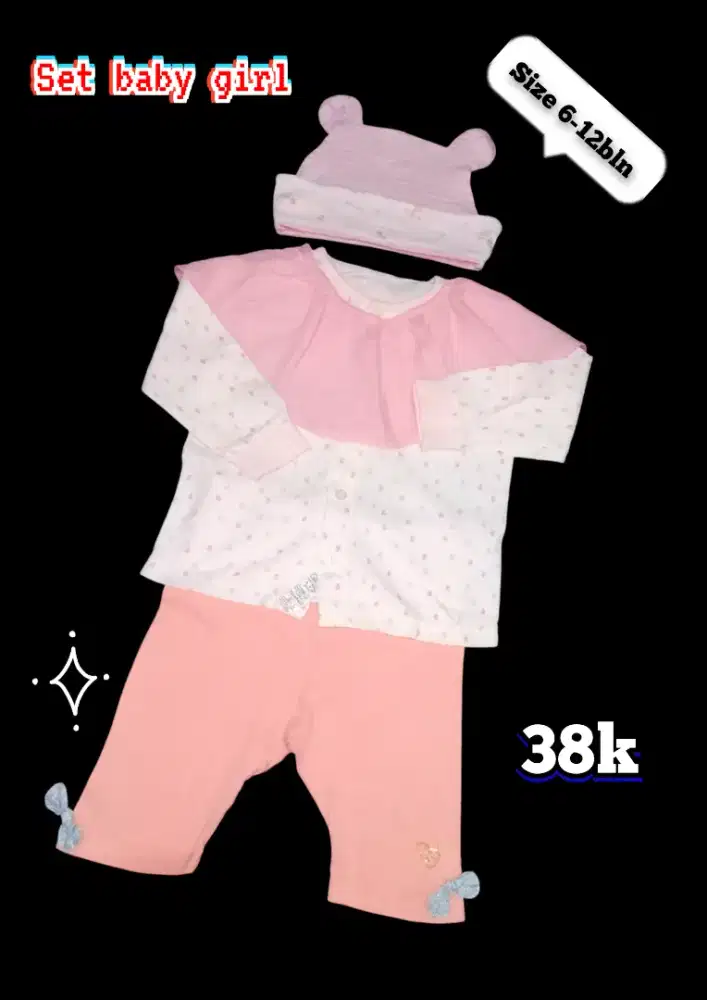 Setelah baju import baby girl newborn