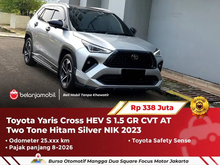 [ PAJAK PANJANG ] Toyota Yaris Cross HEV S 1.5 GR AT Silver 2023/2024