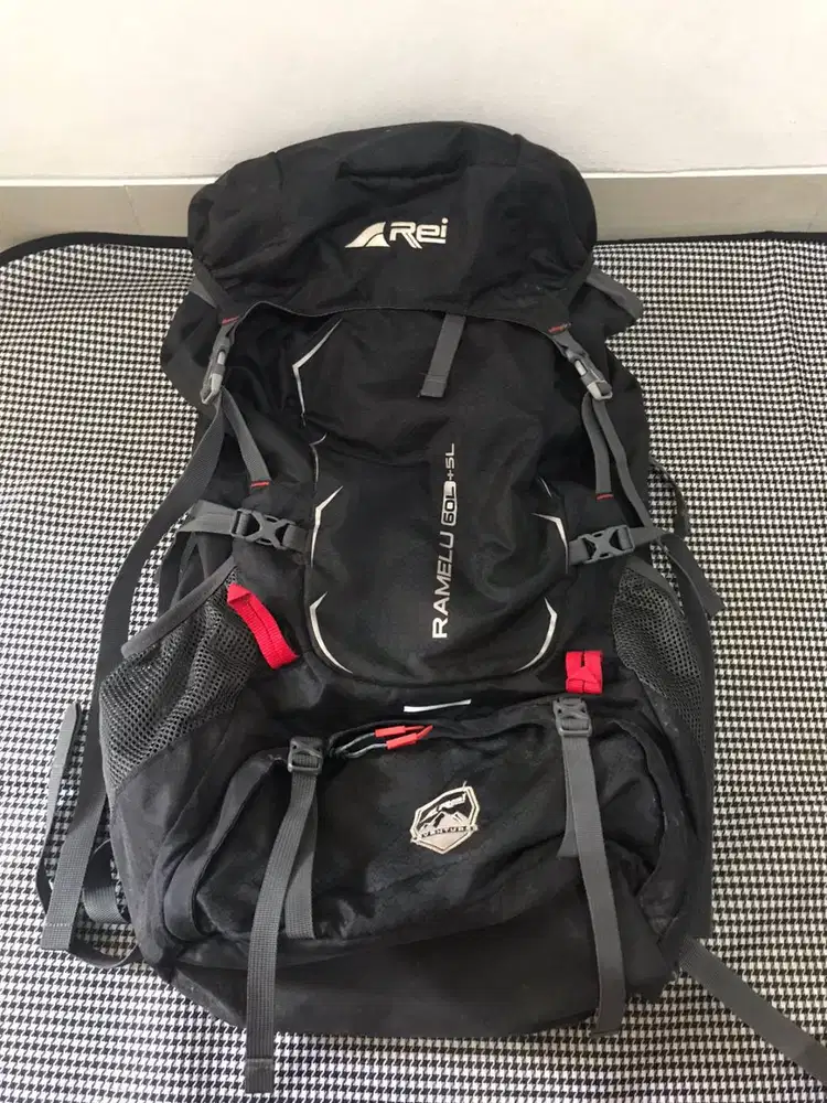 Tas Backpack Rei Ramelu 60L + Torch Shiroi 19L Original NEGO