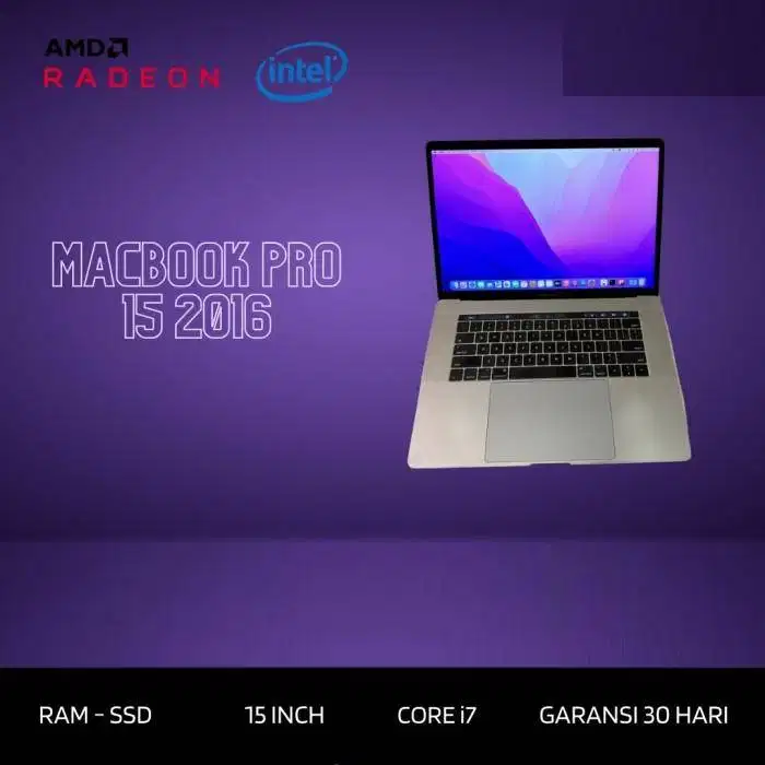 Apple Macbook Pro 2016 16inch Core i7-6 RAM 16GB SSD 512GB D-RTV