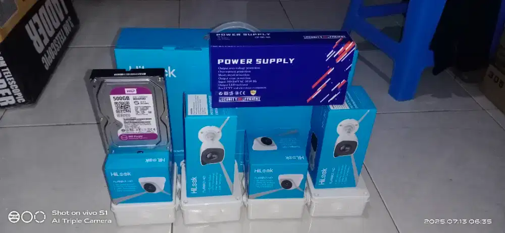 Paket Cctv Hilook 2mp 4 kamera sudah sama pasangnya