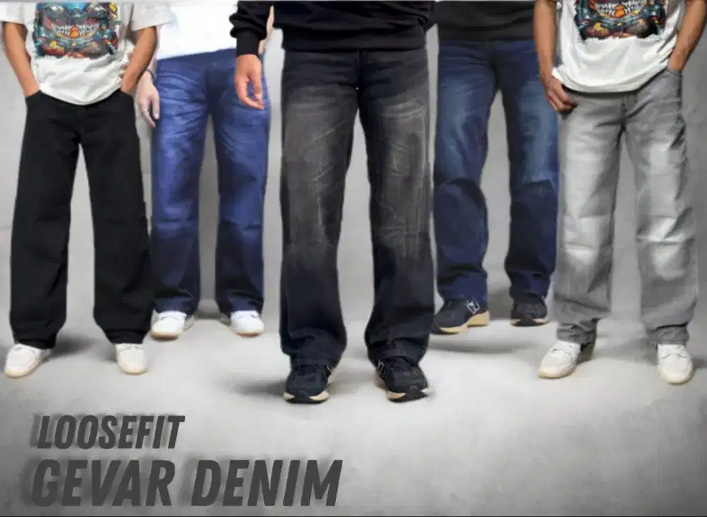 Celana Jeans Pria / Jeans Standar Cowok / Jeans Baggy/ Celana Gombrang