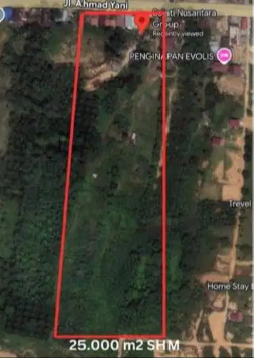 Dijual Tanah Jl Negara Sepaku, Penajam Paser Utara, Kalimantan Timur