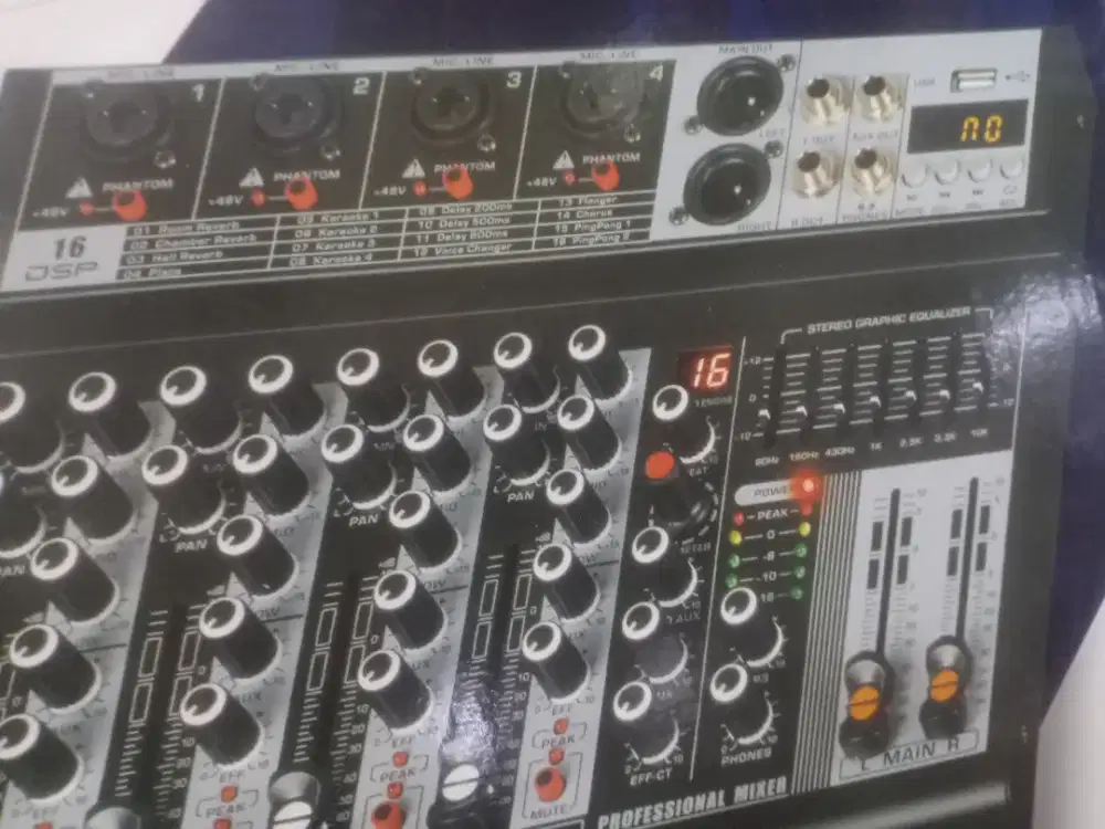 Mixer audio 4chanel, 16dsp, bluetooth