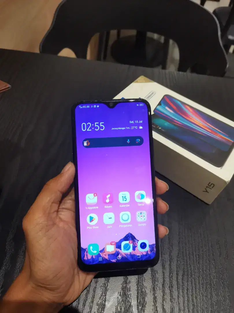Vivo Y15 ram 4/64 lengkap murah meriah cek