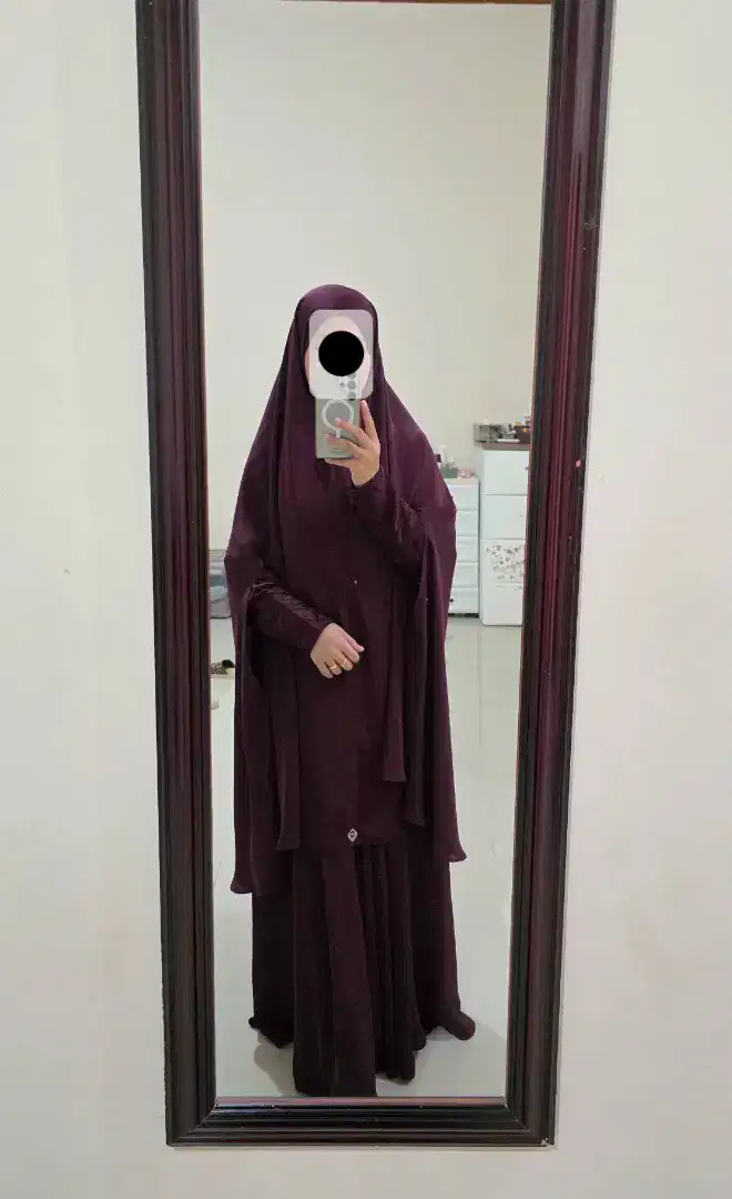 Preloved Set Abaya Khimar Brand HAFSHAH HAWWA