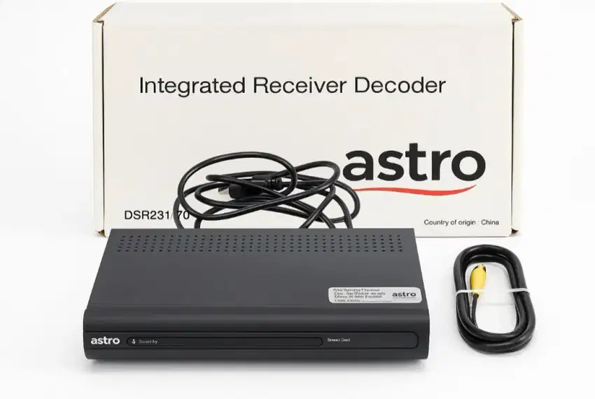 Decoder Astro DSR231/70 Non Fungsi Lengkap Dus Manual Kabel Remote