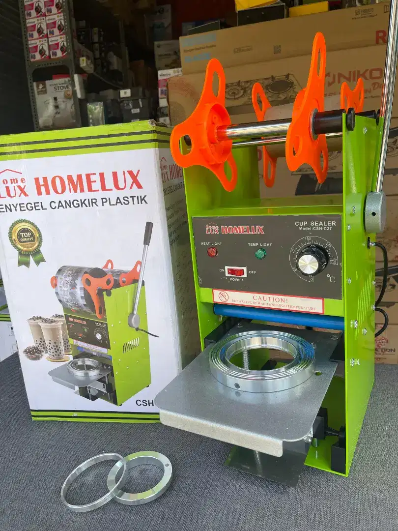 Mesin cup teh poci bisa sampai gelas 22 oz baru merk HOMELUX