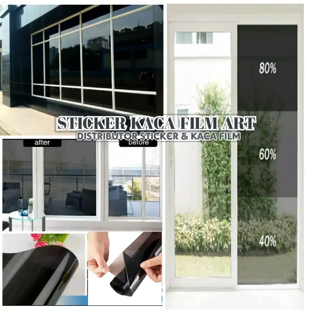 Kaca Film Jendela Rumah Kaca Film Ryben Hitam peredam panas