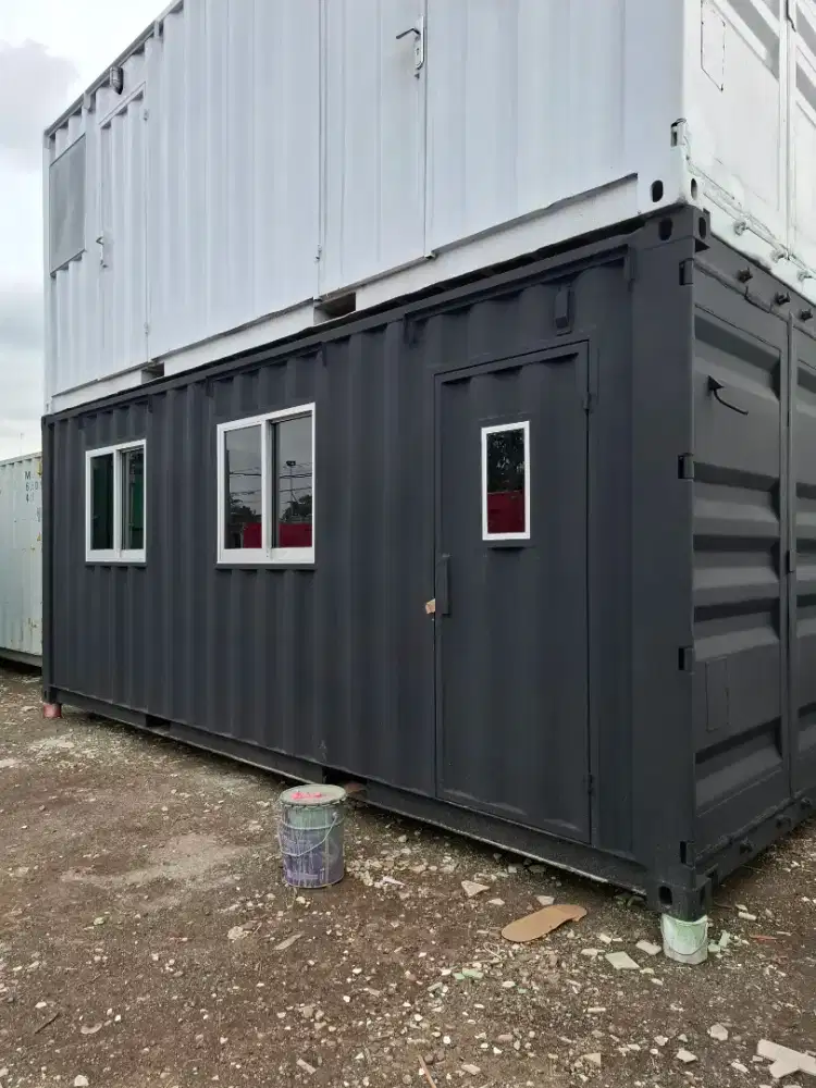 Container office kantor 20 ft standart dan extra toilet