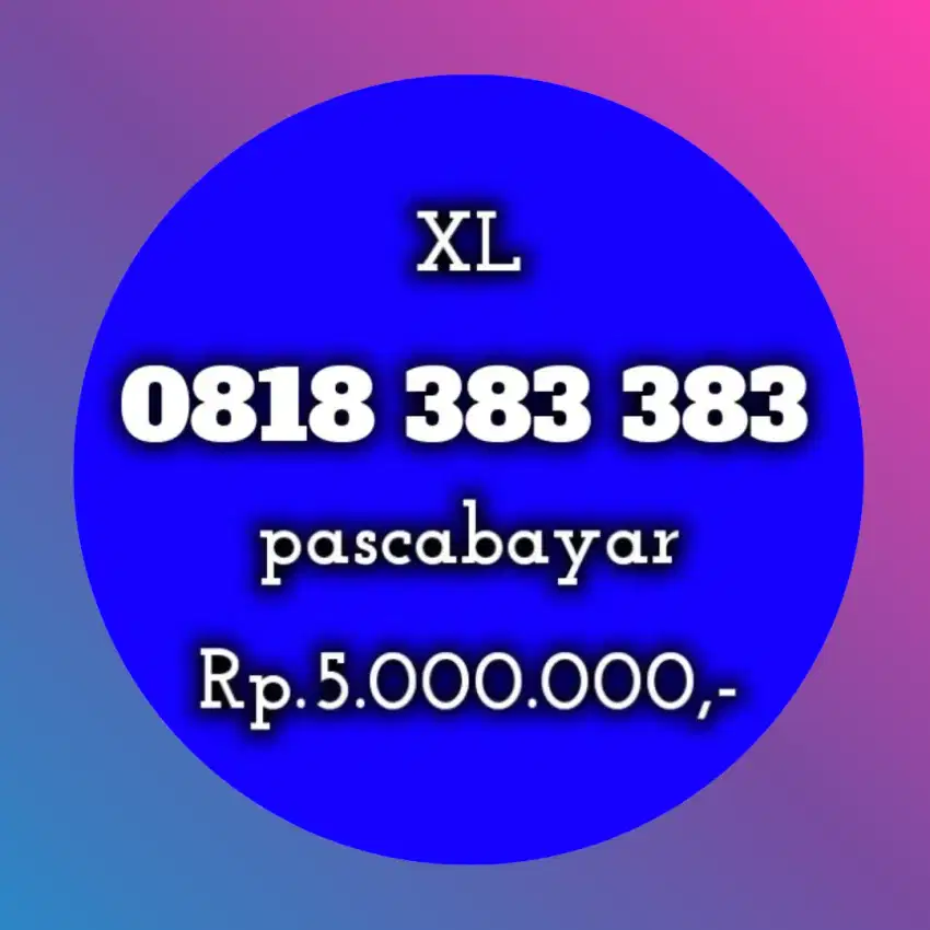 NOMOR CANTIK KOLEKSI XL 383 383
