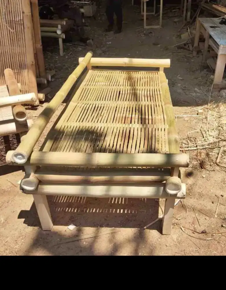 kursi bambu kursi kayu tangga lipat tirai dll