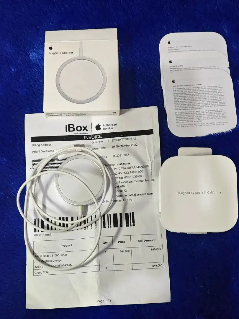 Apple MagSafe Wireless Fast Charger iBox 20w USB Type C original