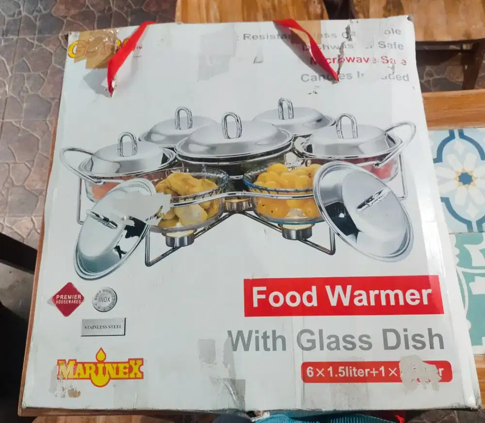 Marinex Food Warmer with Glass Dish