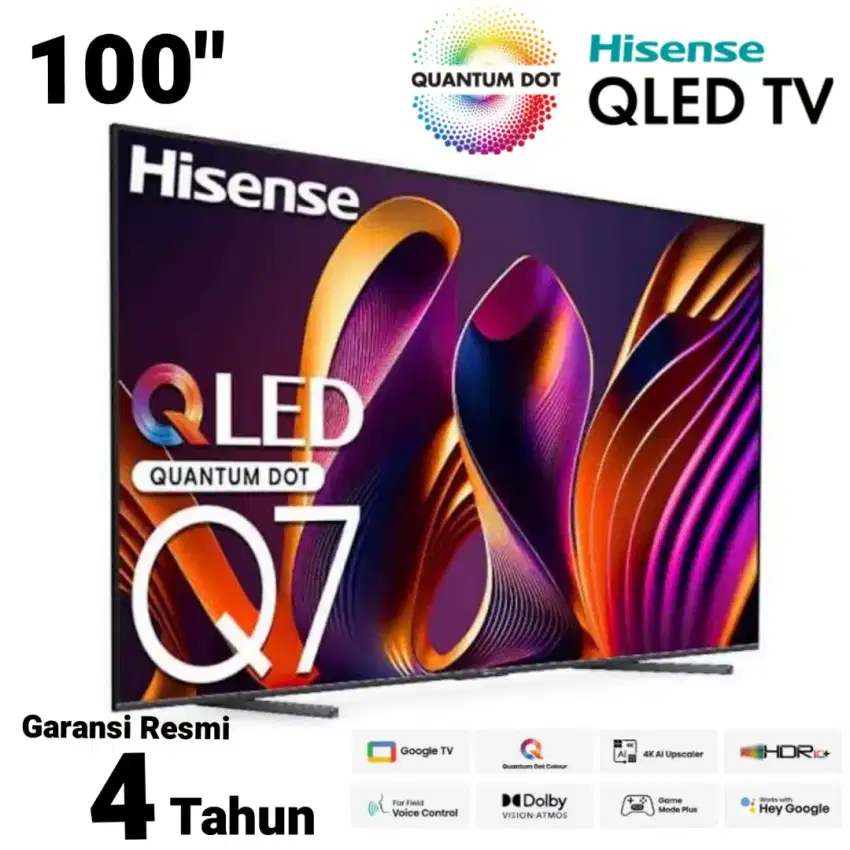 TV Hisense QLED 100 UHD 4K 100Q7N Google TV  Dolby ATMOS Quantum Dot