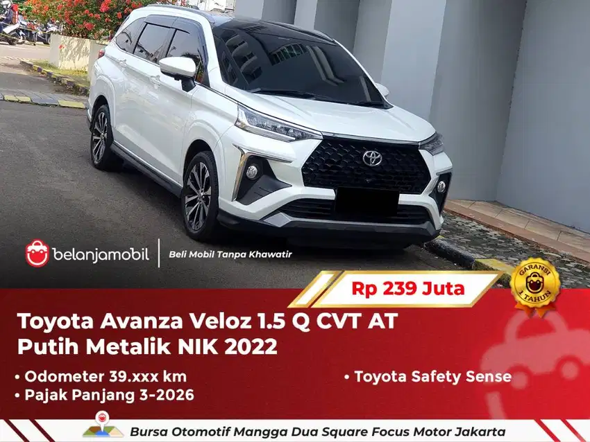 [ PAJAK PANJANG ] Toyota Avanza Veloz 1.5 Q CVT TSS AT Putih 2022/2023