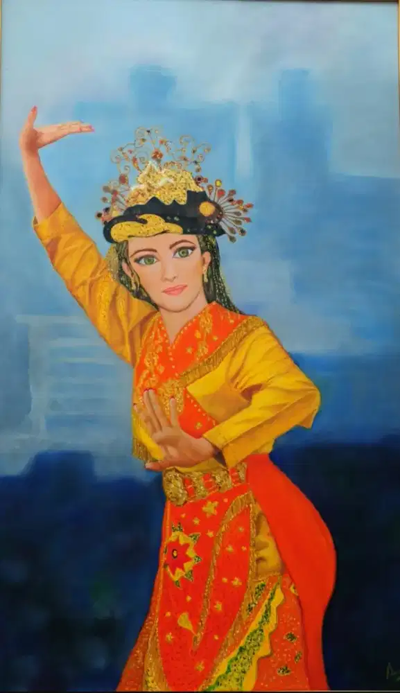Lukisan Penari Betawi by Anna Sungkar dan Lukisan Barong