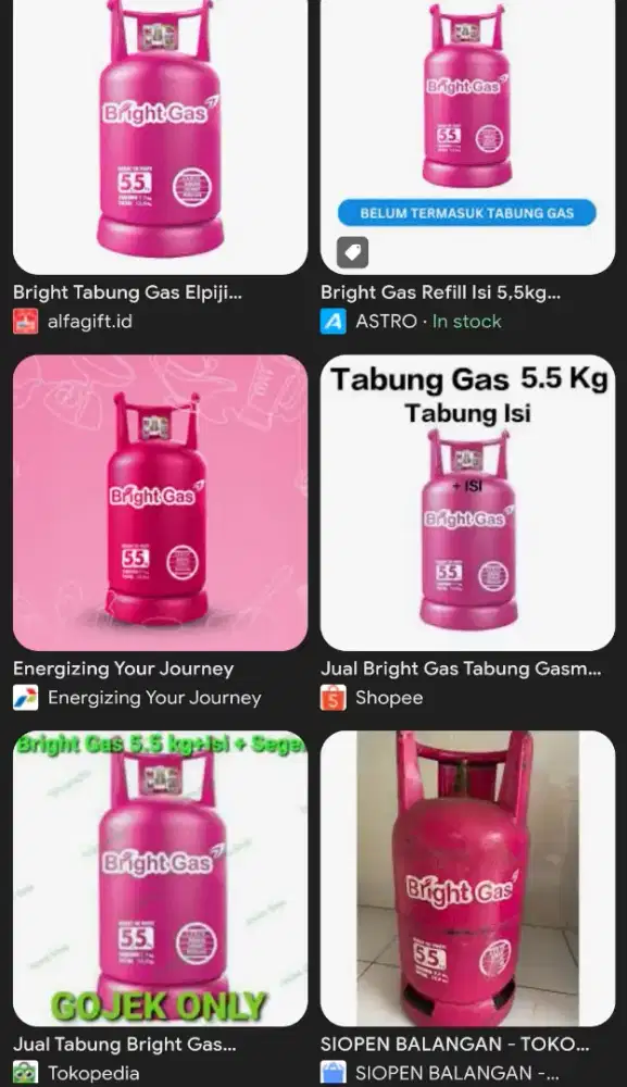 Dicari Tabung Gas Elpiji 5.5kg