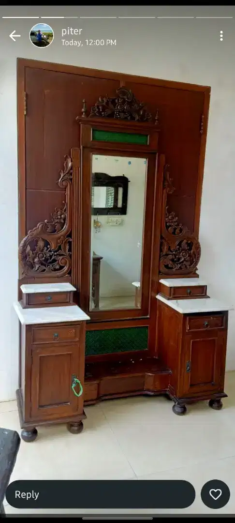 Meja rias dari jati asli klasik