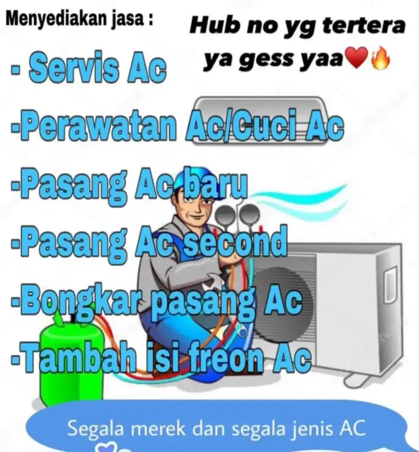 Jasa service AC kulkas mesin cuci pompa air