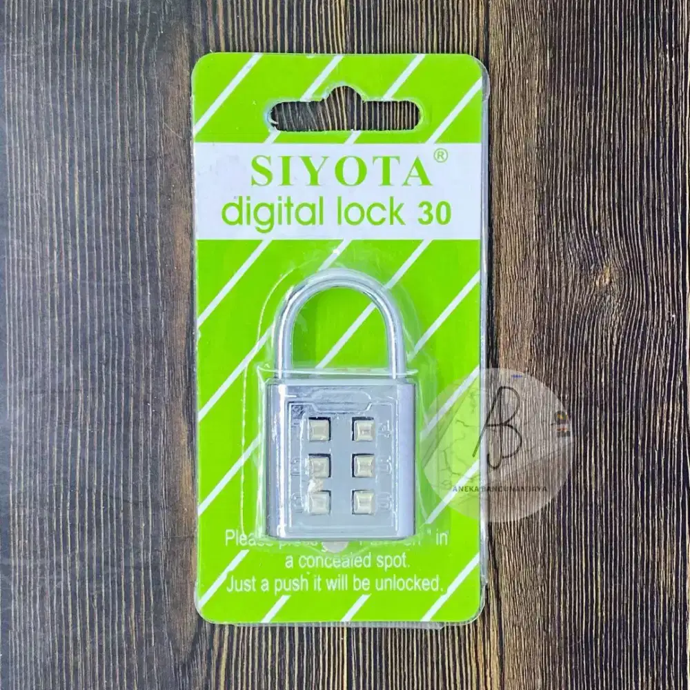 gembok kode 6 tombol  (stok banyak)